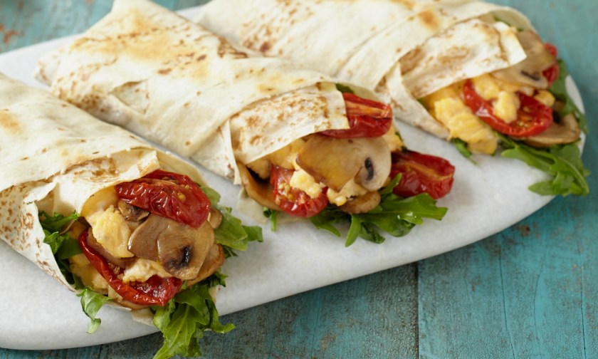 Recipe: Slow-Roasted Tomato and Egg Breakfast Wraps